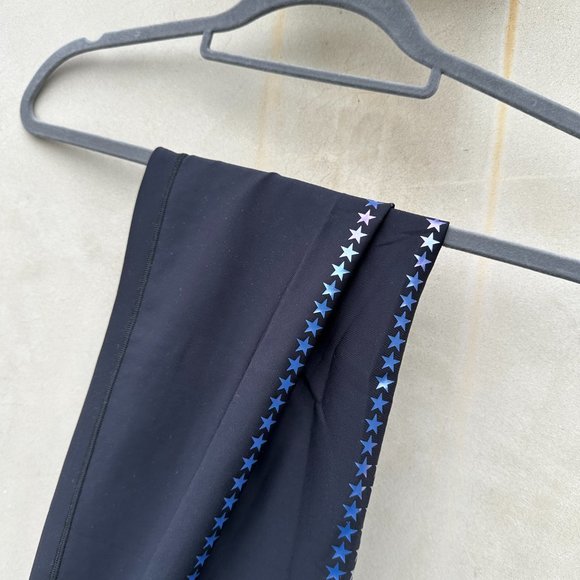 Ultracor Athluxury Ultra High Rise Banded Leggings Black Blue Ombre Stars Sz XS - Picture 6 of 8